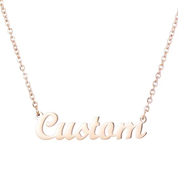 

Personalized Custom Name Necklaces Handmade Women Kids Jewelry Engraved Handwriting Signature Love Message Customized Gift