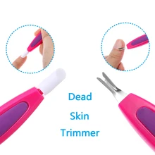 1pcs feminino dupla face unha arte garfo nipper em forma de v dead skin trimmer cutícula removedor dicas de unhas empurrador ferramenta de manicure