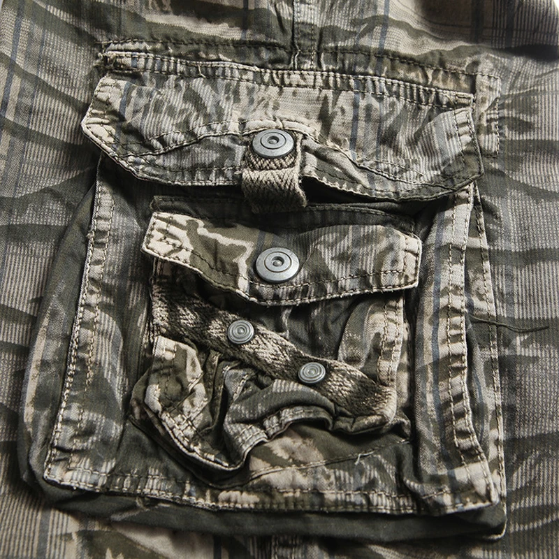 Мужские камуфляжные шорты летние мешковатые с карманами на молнии брюки камуфляжная грузовая одежда уличная одежда бермуды Masculina