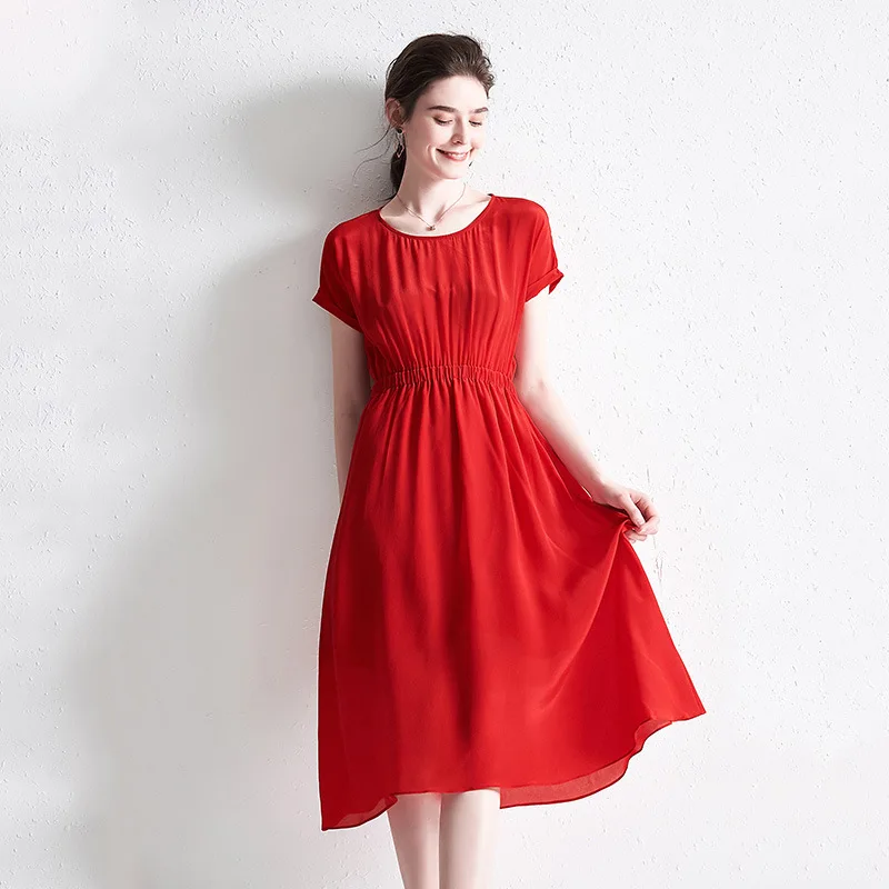 Rode zijde plus size party dress vintage gewaad strand boho bohemian casual jurken sexy 2019 vrouwen zomer elastische taille backless Rode zijde plus size party dress vintage gewaad strand boho bohemian casual jurken sexy 2019 vrouwen zomer elastische taille backless