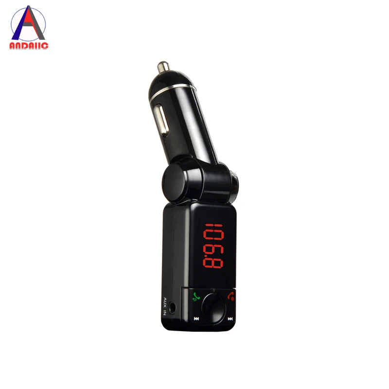 Показать автомобильное напряжение батареи Bluetooth автомобильный комплект USB 2.1a Быстрая зарядка для сотового телефона, ipad зарядное устройство fm-передатчик