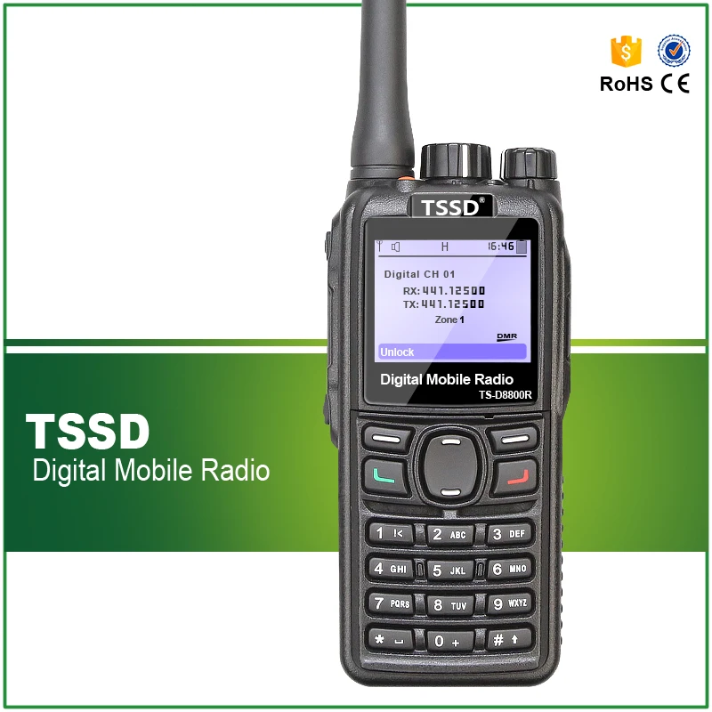 

New Arrival TSSD 5W LCD Screen UHF 400-480MHZ Voice Encryption Digital Two Way Radio TS-D8800R
