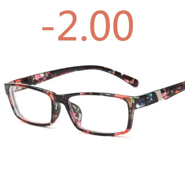 Myopia Sunglasses Finished Men Women Myopia Eyeglasses Frame Photochromic lens Sun glasses Myopia Eyewear With box-1.0-4.0 NX - Frame Color: flower-2.00