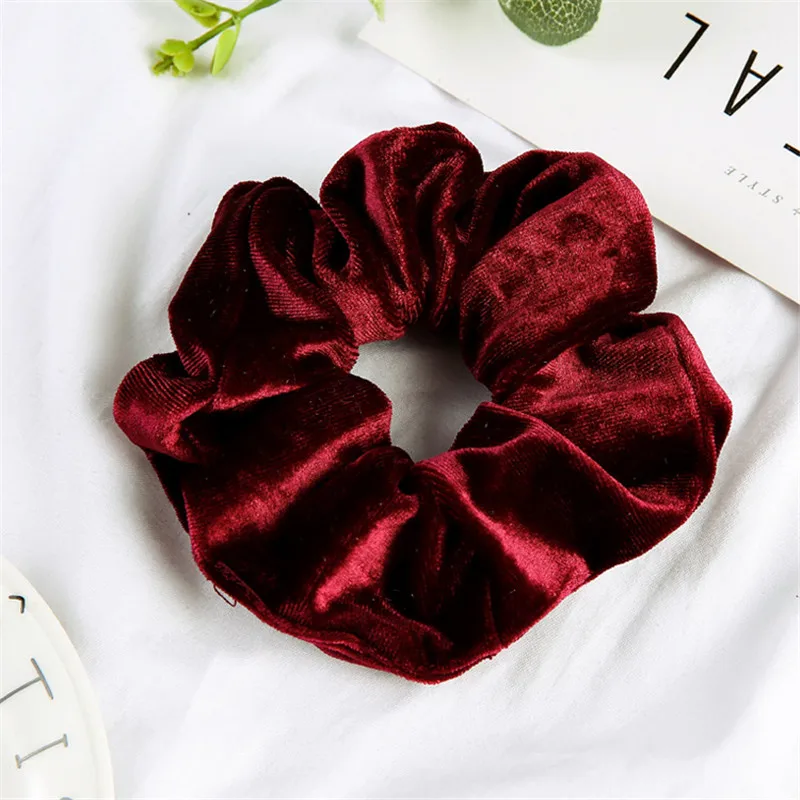 style 2 Женские бархатные резинки для волос, одноцветные резинки для волос, заколки для волос, эластичные резинки для волос, аксессуары для волос, головные уборы - Цвет: style 2
