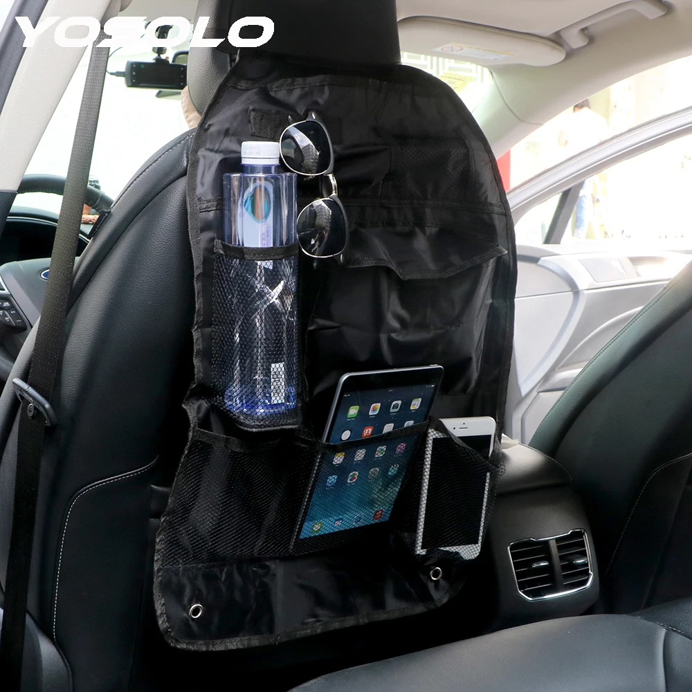 YOSOLO 60cmx38cm Oxford Fabric Car Seat Back Organizer Storage Bag Multi Pocket Hanging Pouch Stowing Tidying Car Accessories YOSOLO 60cmx38cm Oxford Fabric Car Seat Back Organizer Storage Bag Multi Pocket Hanging Pouch Stowing Tidying Car Accessories