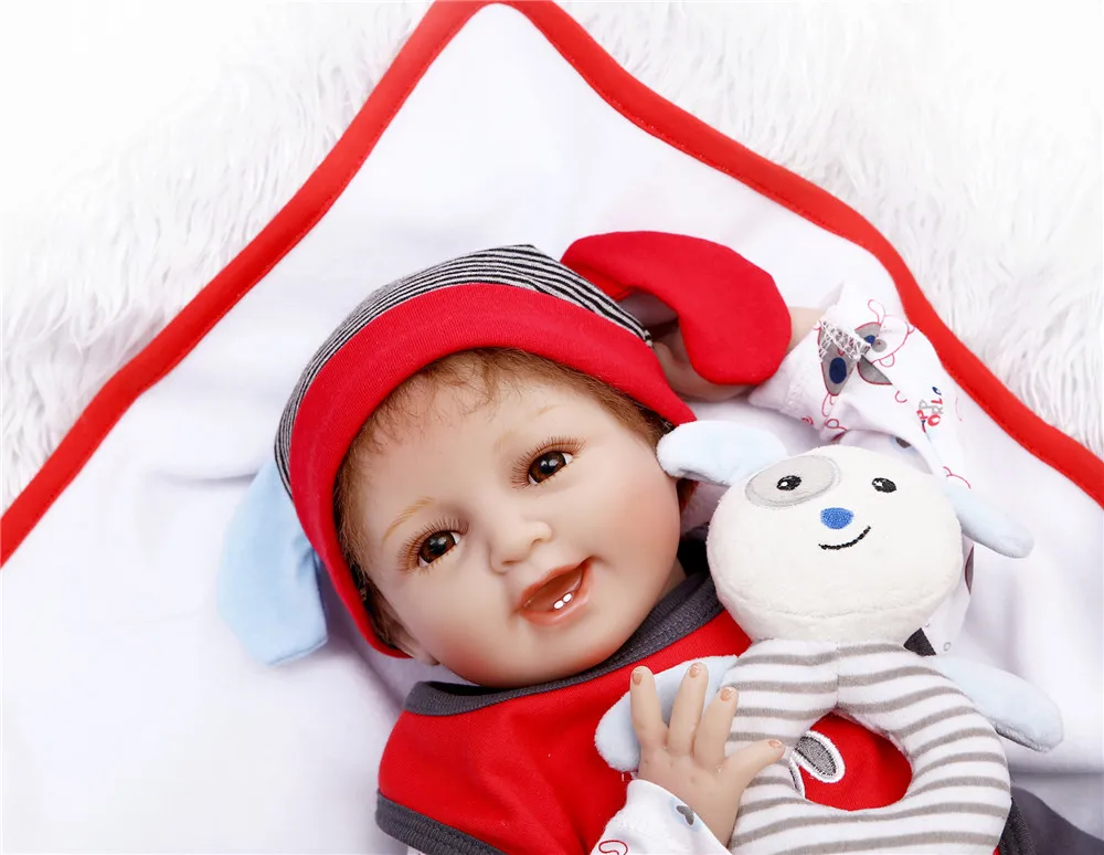

Reborn silicone dolls for sale 22"55cm NPK reborn baby girl dolls soft touch real cute children doll gift toys poupee reborn