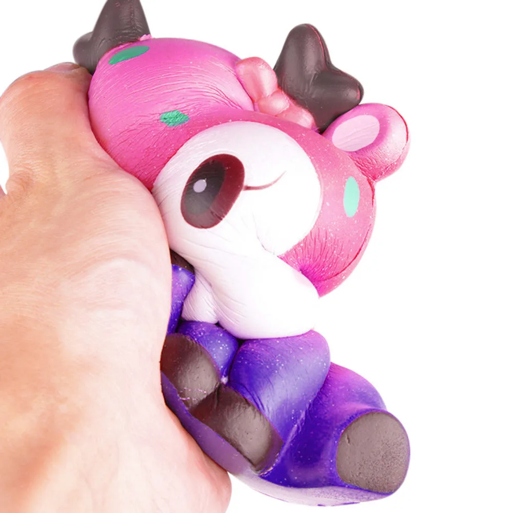 Jumbo Squishy Antistress Squishe animals11.5cmGalaxy милый олень крем ароматизированный медленно поднимающийся для детей для снятия стресса у взрослых игрушки