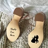 Calcomanías decorativas de zapatos de boda, pegatina de vinilo de silueta de princesa para accesorios de boda, decoración de zapatos ► Foto 3/6