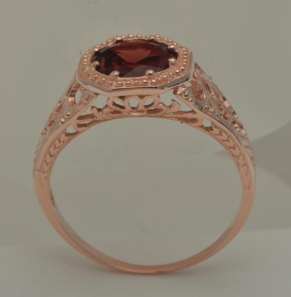Free shipping custom processing exquisite western-style Diana rose gold pomegranate stone 925 sterling silver rings | Украшения и