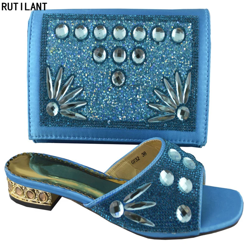 

Blue Color African Matching Shoes and Bags Italian In Women Sales In Women Matching Shoes and Bag Set African Shoes and Bag Sets