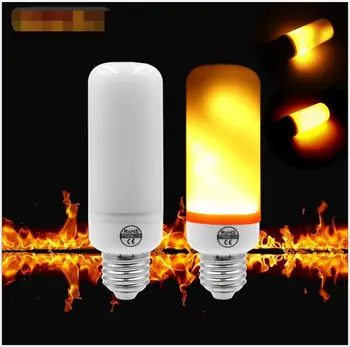 

1 piece 5 W E14 E26 E27 LED Flame Effect Fire Light Bulb AC 85-265V SMD 2835 Flicker LED Lamp Candle Light for Home Decor