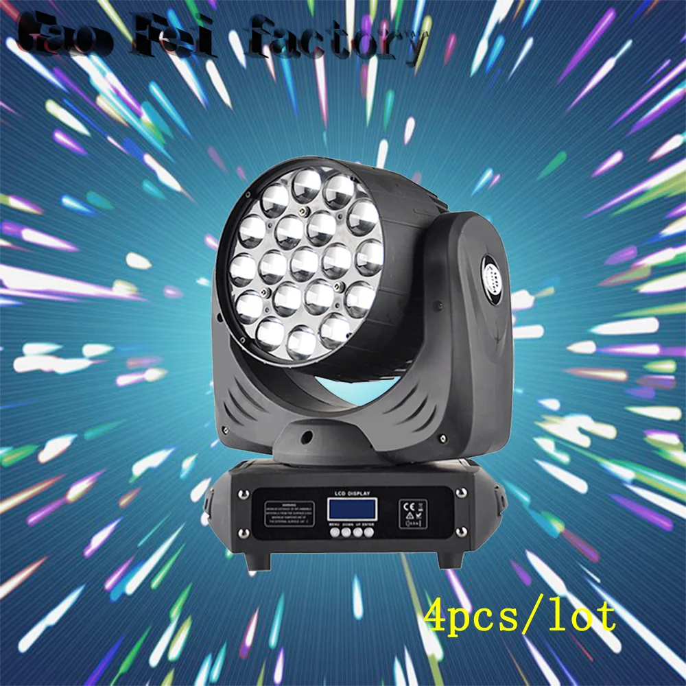 

4x lot New Arrival 19pcs*12W Cree Led Moving Head Beam Light,DMX 512 RGBW Led Moving Head Beam 16 Channels
