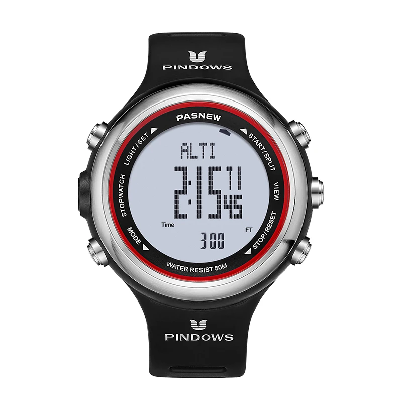 

PASNEW barometer watch Outdoor fasion digital Sports Wrist Watch 50M waterproof with multifunction PDS-5009