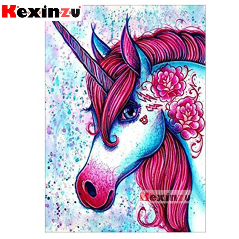 

Kexinzu New 5d Full DIY Square Round Diamond Painting Cross Stitch Kit-Red horse-3d Embroidery Mosaic Resin Home Decor Gift K323