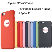 

Original Silicone Have Logo Official Case For iPhone 7 8 Plus X Case Multiple Colors For iPhone X 8 plus 7Plus 6 6s 6sPlus Cover