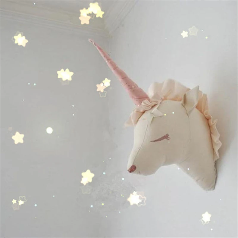 

3D 25*20*55cm Cute Wall Mount Unicorn Head Hanging Door Wall Artwork Kids Room Decor