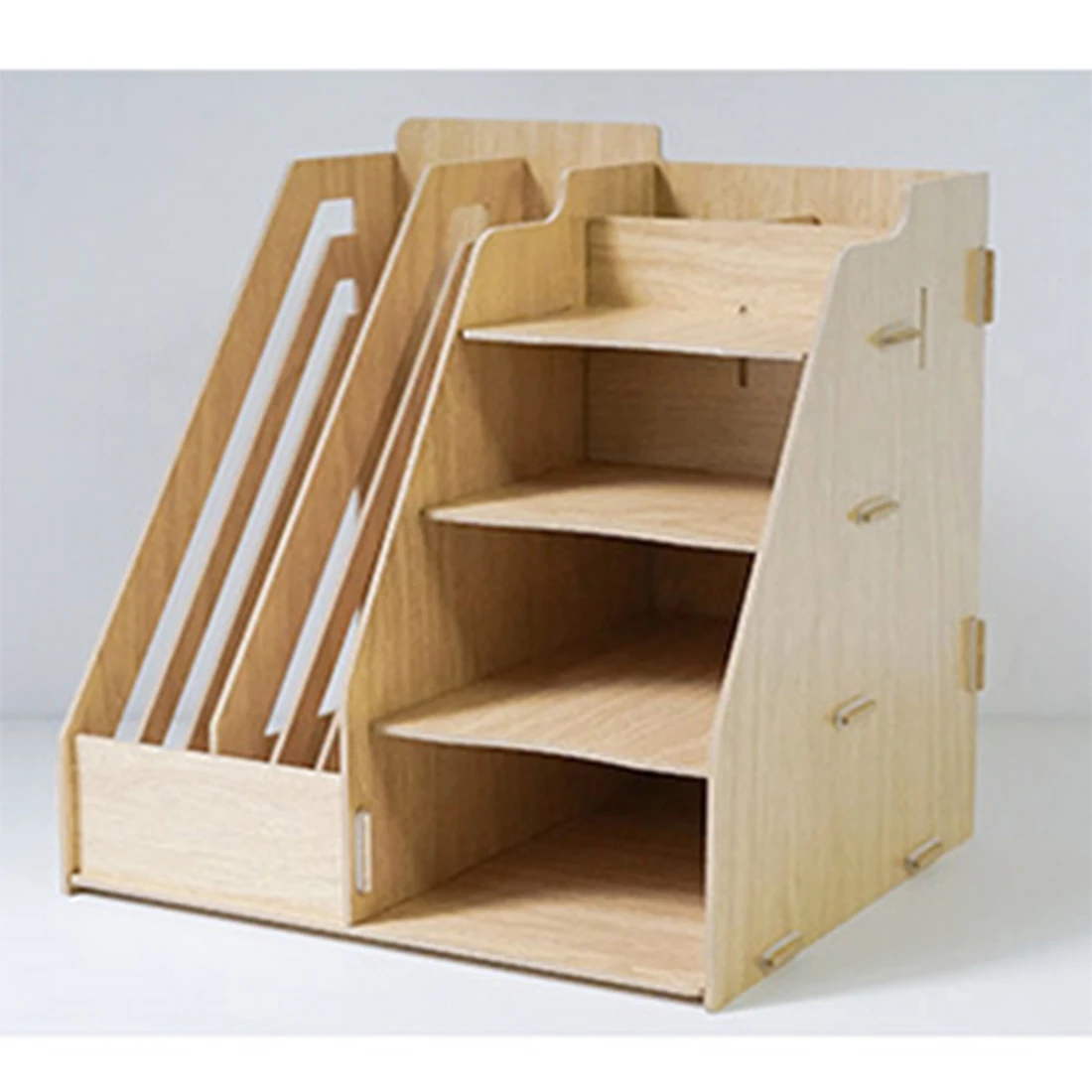 ITECHOR مكتب الجرف DIY انفصال سطح المكتب متعدد الطبقات ملف إطار ورقة مجلة ثيقة مكتب عمل الرف ل المنظمون