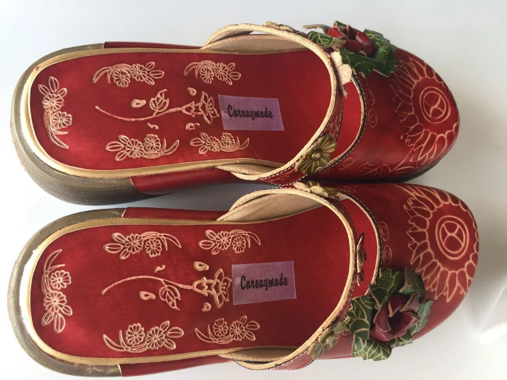 Careaymade-обувь ручной работы из воловьей кожи в народном стиле; обувь в стиле ретро mori girl; Женская Повседневная Sandals151-1