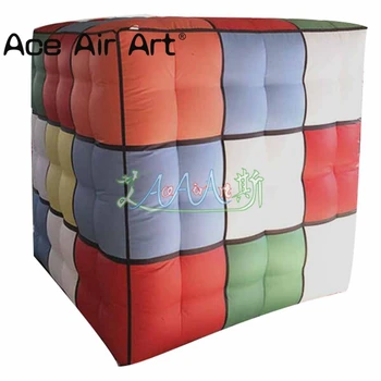 Buy Portable Inflatable Undeformable LED Light Magic Cube With Celling Decoration With Tension Bars With Blower For Event
