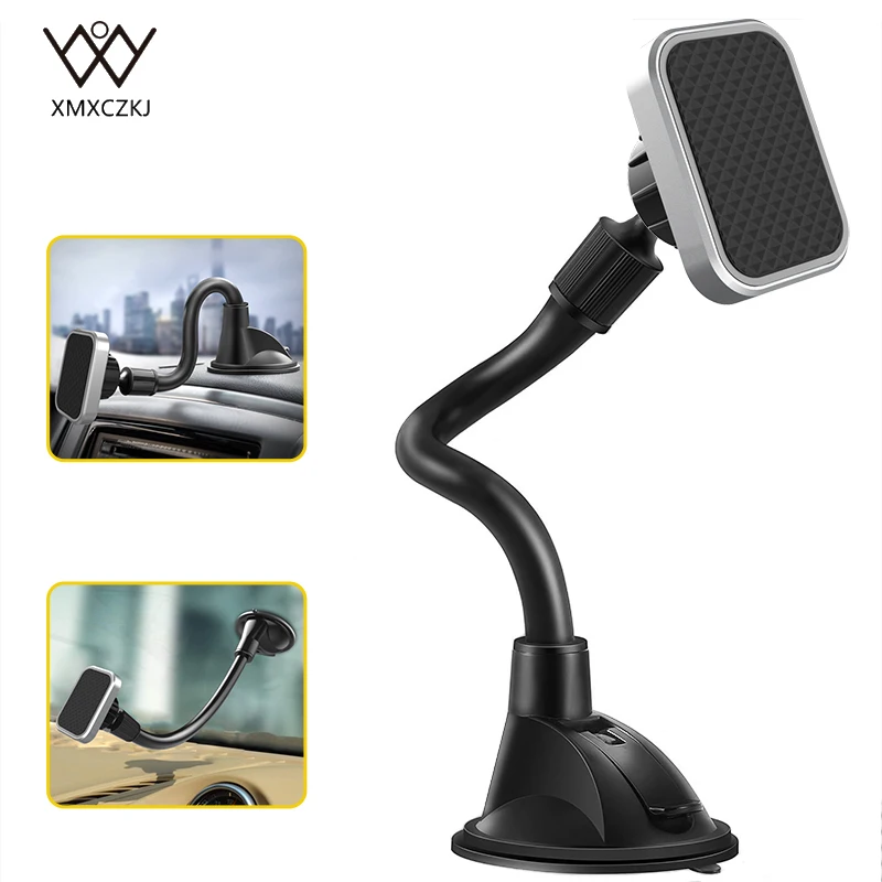 

Universal Windshield Magnetic Phone Holder Long Arm Car Dashboard Phone Stand Strong Magnet Car Cellphone Holder For iPhone 8 X