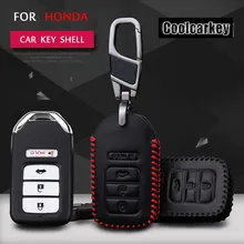 2016 Fashion Car Shell Leather Key Case Cover KeyChain The waist buckle For Honda City Civic Accord CRV Fit Wallet Coolcarkey