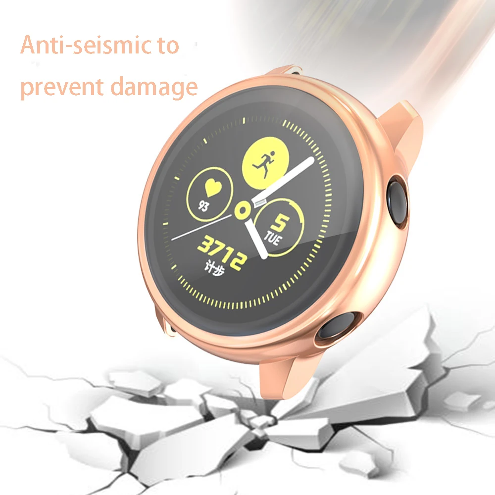 Чехол для samsung galaxy watch active чехол-бампер аксессуары протектор полный охват мягкий силиконовый защитный чехол для экрана