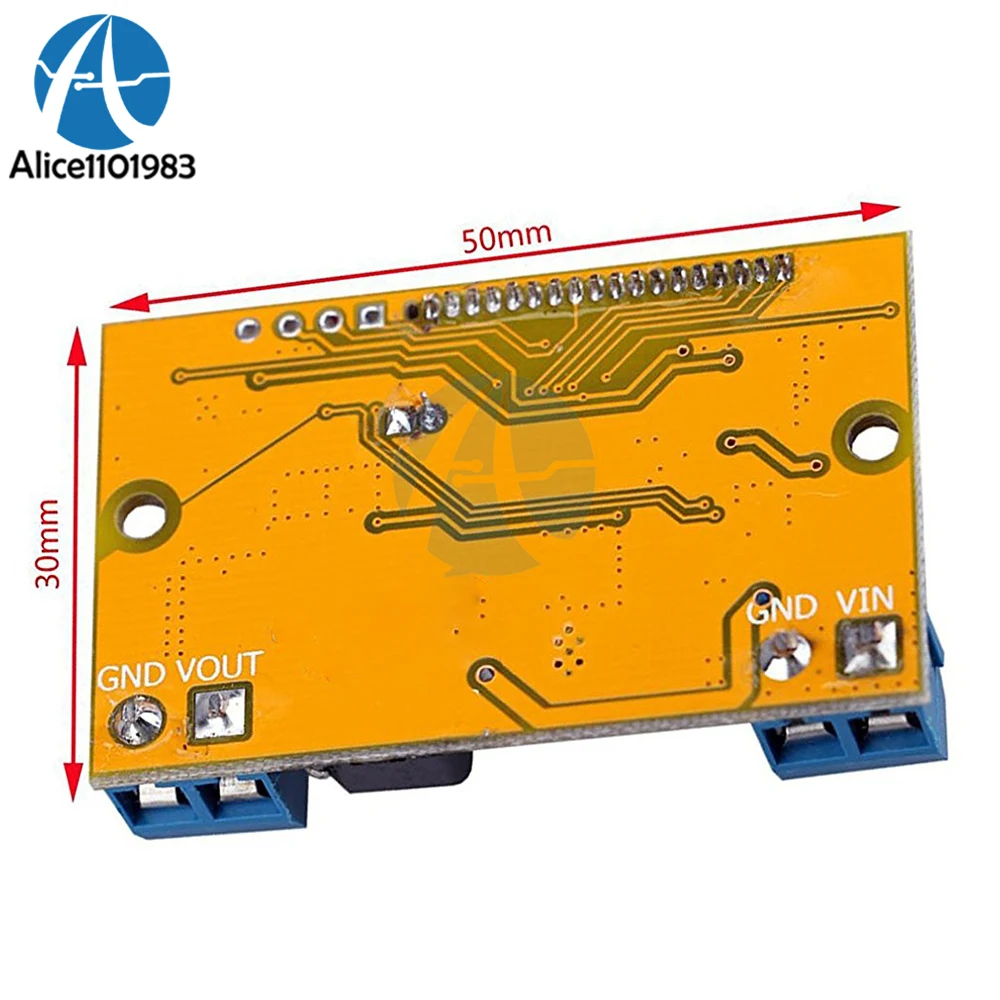 STN жидкокристаллический дисплей DC-DC Регулируемый понижающий модуль питания показывает ток и напряжение акрил 5-23 в DIY KIT