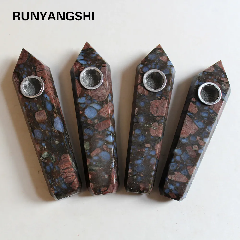 Runyangshi YL51 100% натуральный синий Амфибол быстрая доставка Хрустальная курительная