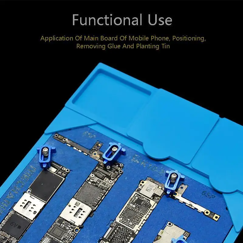 

Wozniak 2 In 1 Mobile Phone Motherboard Fixture K10 And High Temperature Pad In Addition To Plastic Planting Tin Holder
