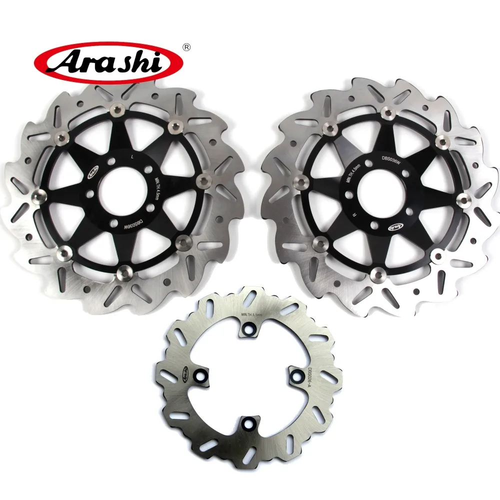 

ARASHI ZX6R NINJA Front Rear Brake Rotors Brake Disc Set For KAWASAKI NINJA ZX-6R 1995-1997 1996 ZX 6R ZZR600 ZX12R 2004-2006