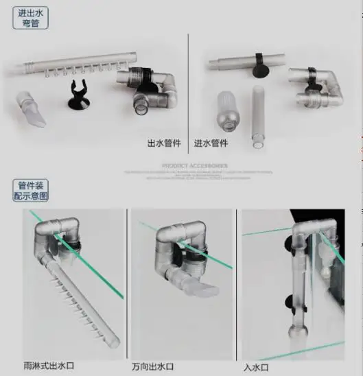 HW-602B/HW-603B вход отток трубы части Внешний фильтр для аквариума вход выход аксессуары
