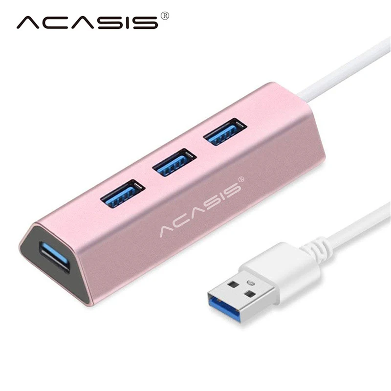 Acasis USB 3,0 концентратор 4 порта алюминиевый мульти usb-хаб 3,0 с адаптером питания USB разветвитель адаптеры для ПК Компьютерные аксессуары#25