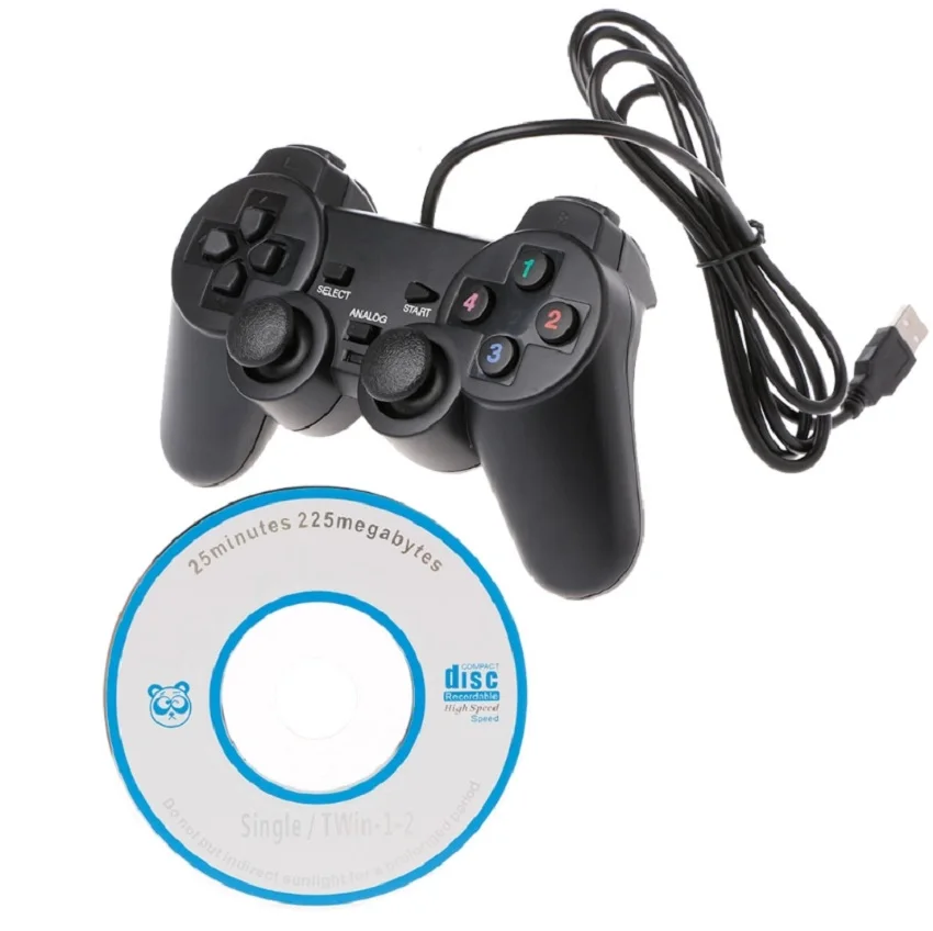 

Dual Vibration Joystick Gamepad Wired USB Game Controller For PC Computer Laptop