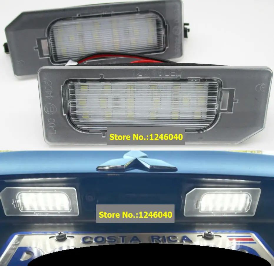 2 шт. светодиодные лампы для номерного знака Mitsubishi ASX 2011 2016 Ксеноновые белые|lamp