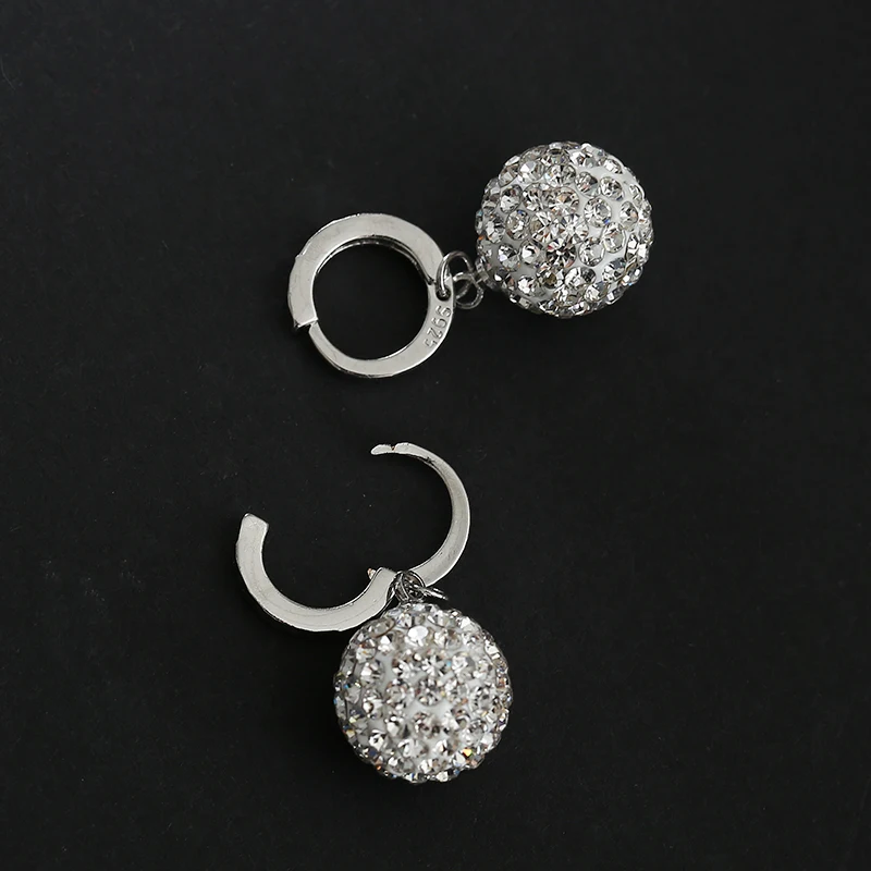 Shineland брендовые модные серьги 2018 пирсинг Bijoux микро диско шар глина CZ кристалл для