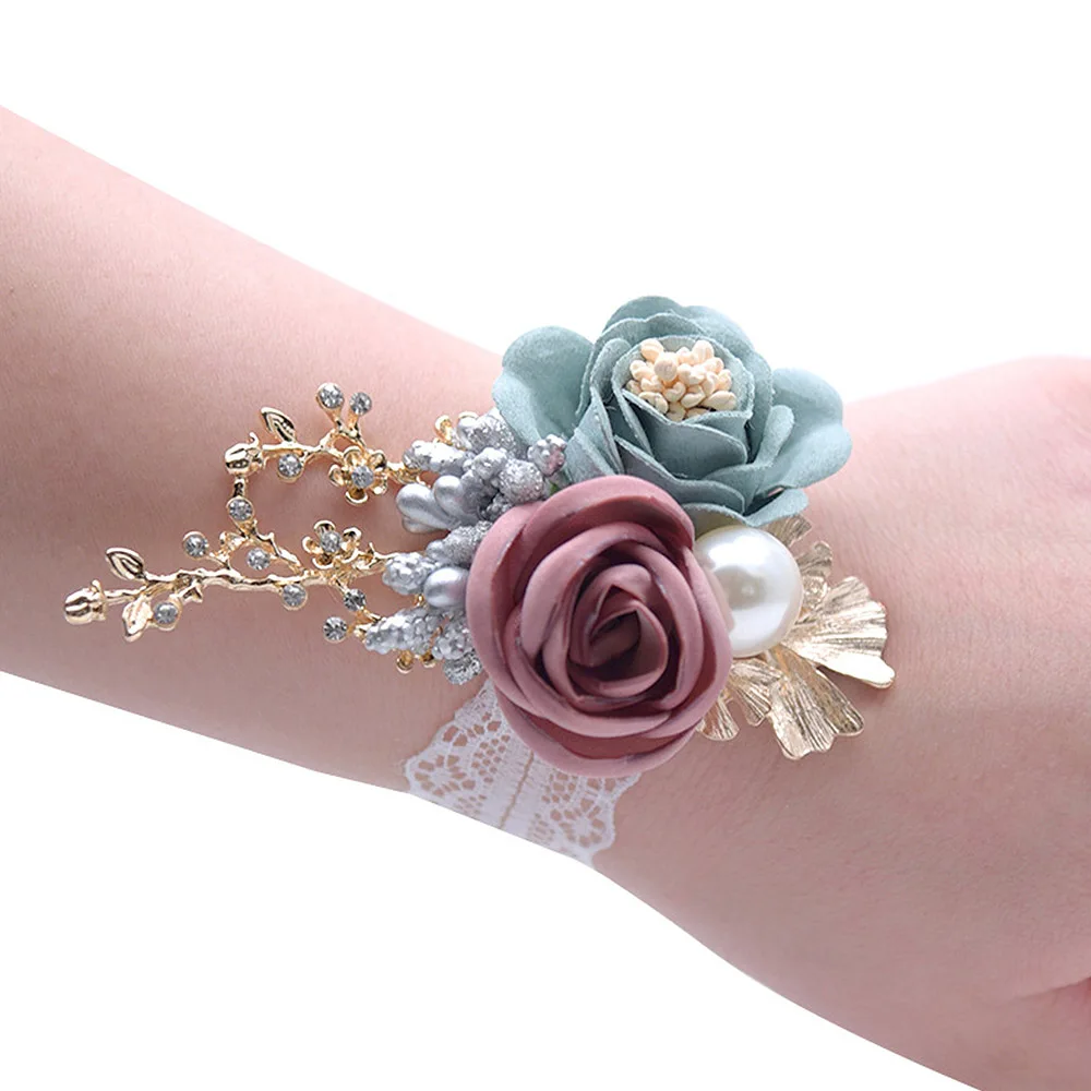 

Bride Bridesmaid Wrist Flowers Wedding Dancing Party Decor Bridal Prom Accessories Beautiful Hand Flowers Fashion Accessories