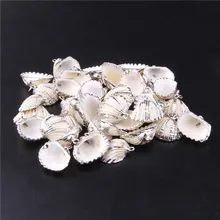 23.1 ミリメートル * 18.2 ミリメートル 3 個リヴァーメッキの海シェルジュエリー diy 手作りホーム装飾天然シェルクラフト pendantaccessories 装飾品(China)