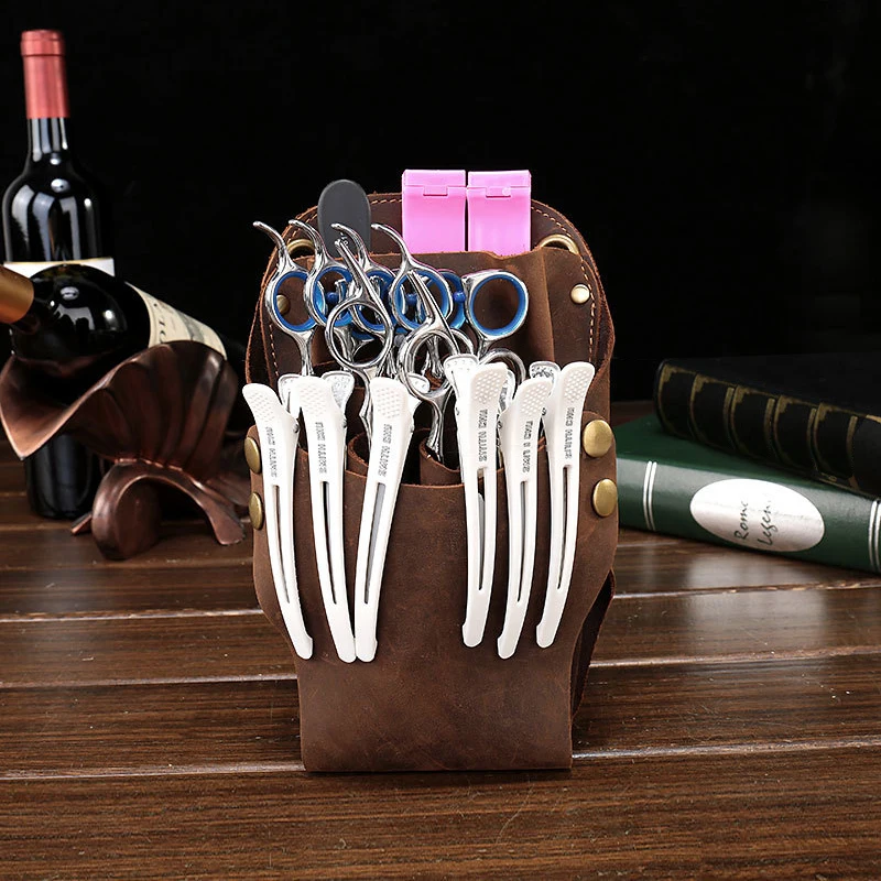 

HELIE Hairdressing Tool Bag Professional Salon Hair Scissor Bag Big Storage Space Hair Comb Shear Pouch Holder Case Belt Barber