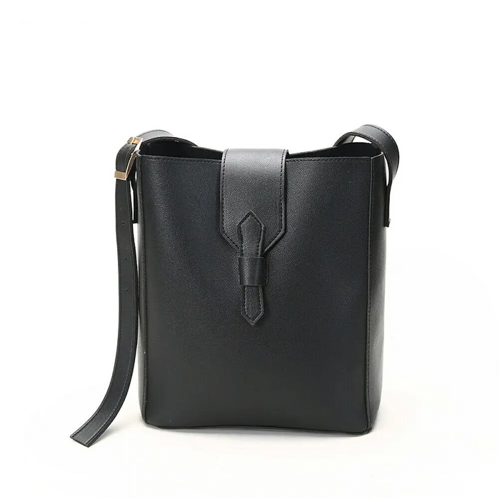 Женская вместительная модная повседневная сумка-мессенджер на одно плечо сумка из искусственной кожи - Цвет: Черный