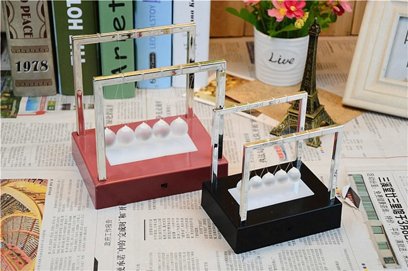 Novelty Colorful Glowing Night Light Creative Gift Newtons Cradle LED Light Up Kinetic Energy Home Offcie Science Toys Home Decor (9)