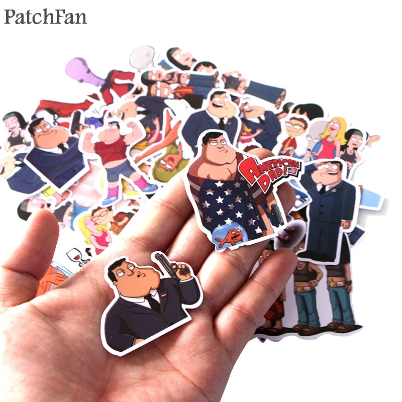 Patchfan 55 шт. Американский папа мультфильм дети игрушки Стикеры для DIY Скрапбукинг альбом ноутбук телефон тетрадь наклейка стикеры A1769