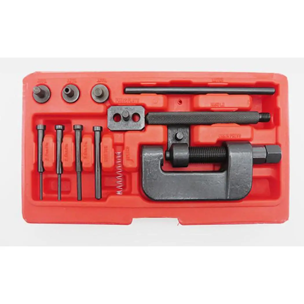 

1Set 10Pcs Motorcycle Bicycle Chain Breaker Set Link Splitter Riveting Repair Motorcycle, Tool Kit Red Black