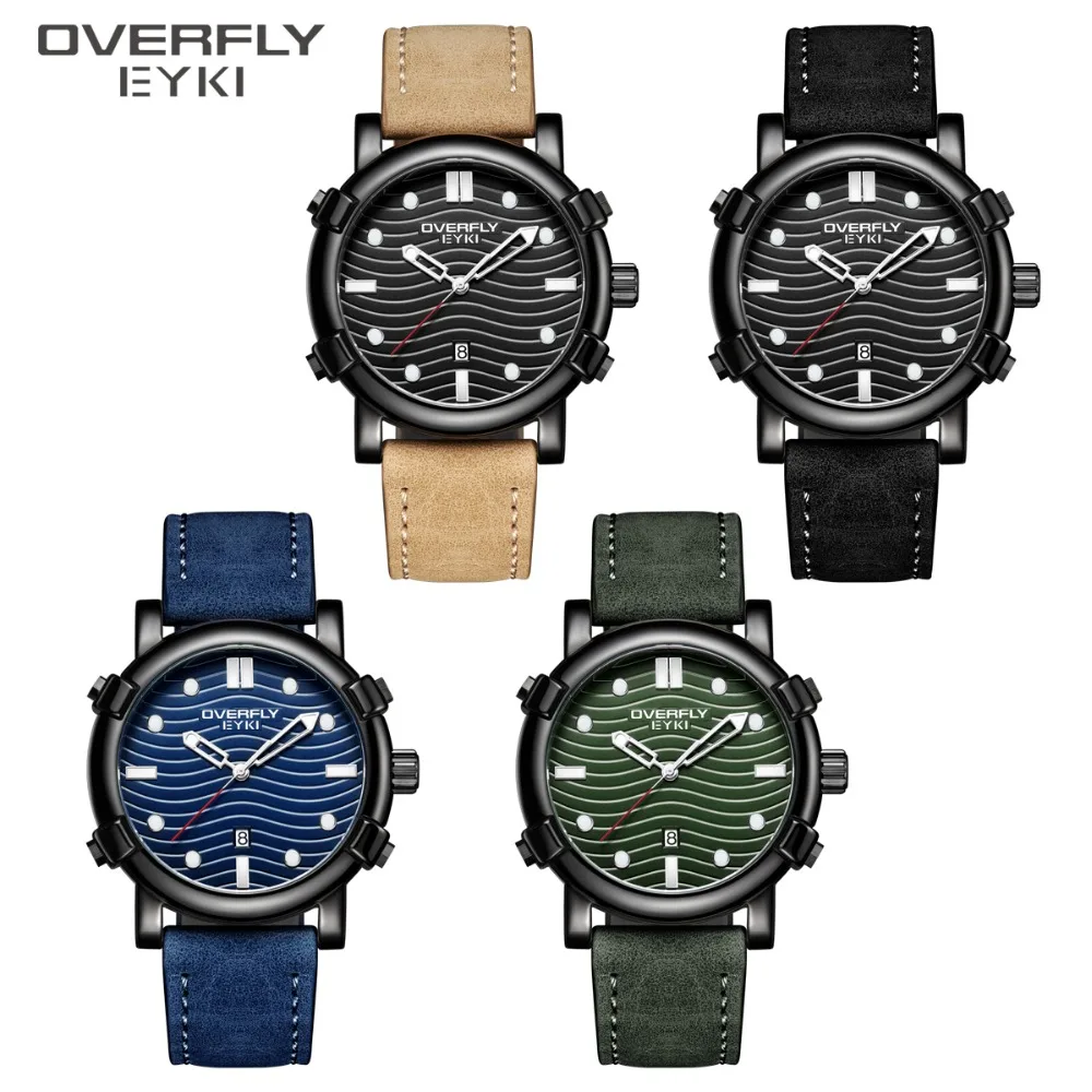 EYKI Sport Watches Waterproof Men Watches Military Men's Watch Calendar Trend Male Luminous Pointer Quartz Wristwatch Clock 