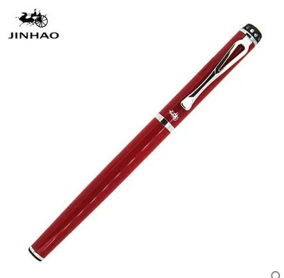 Jinhao 301 синяя, белая, серебряная Ручка-роллер с зажимом, хорошая ручка для письма, металлические шариковые ручки с подарочной коробкой, офисные, школьные принадлежности - Цвет: O