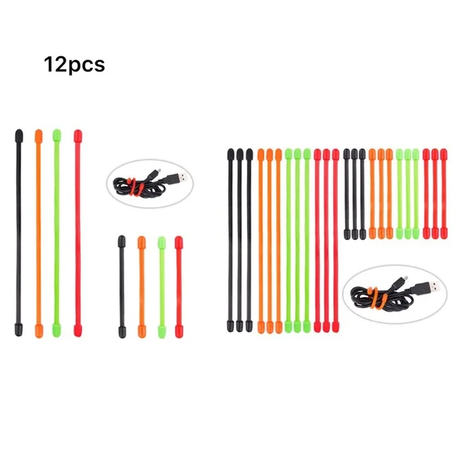 12 шт./партия комбинированный кабельный галстук резиновый Нескользящий Резиновый материал балка ПОРТ Жгут из кабелей держатель