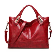 Женские Сумки из искусственной кожи с масляным воском, высококачественные сумки через плечо, женские сумки, модные женские Сумки из искусственной кожи(красное вино