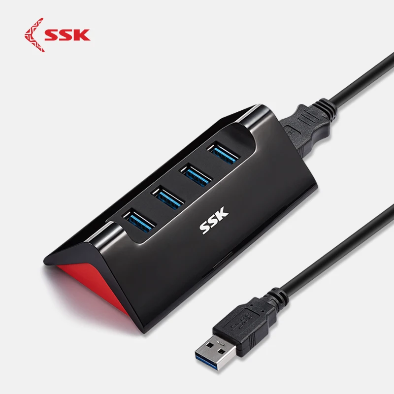 

SSK Portable USB3.0 HUB 4 Port Expansion Usb Hub High Speed Transmission Micro Usb Power Supply Usb Adapter for Laptop SHU835