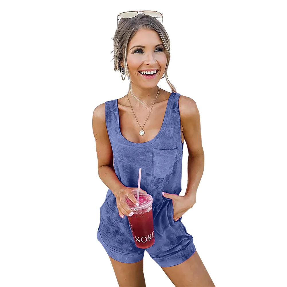 Women Beach Rompers Female 2019 Summer Solid Casual Short Jumpsuit Sleeveless Slim Bodycon Sexy Party Playsuit Women Beach Rompers Female 2019 Summer Solid Casual Short Jumpsuit Sleeveless Slim Bodycon Sexy Party Playsuit