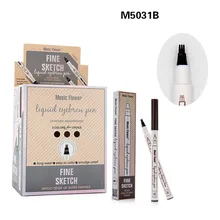 3 цвета брендовый макияж тонкий эскиз жидкая подводка для бровей ручка Водонепроницаемая Татуировка супер прочный карандаш для бровей пятнистый