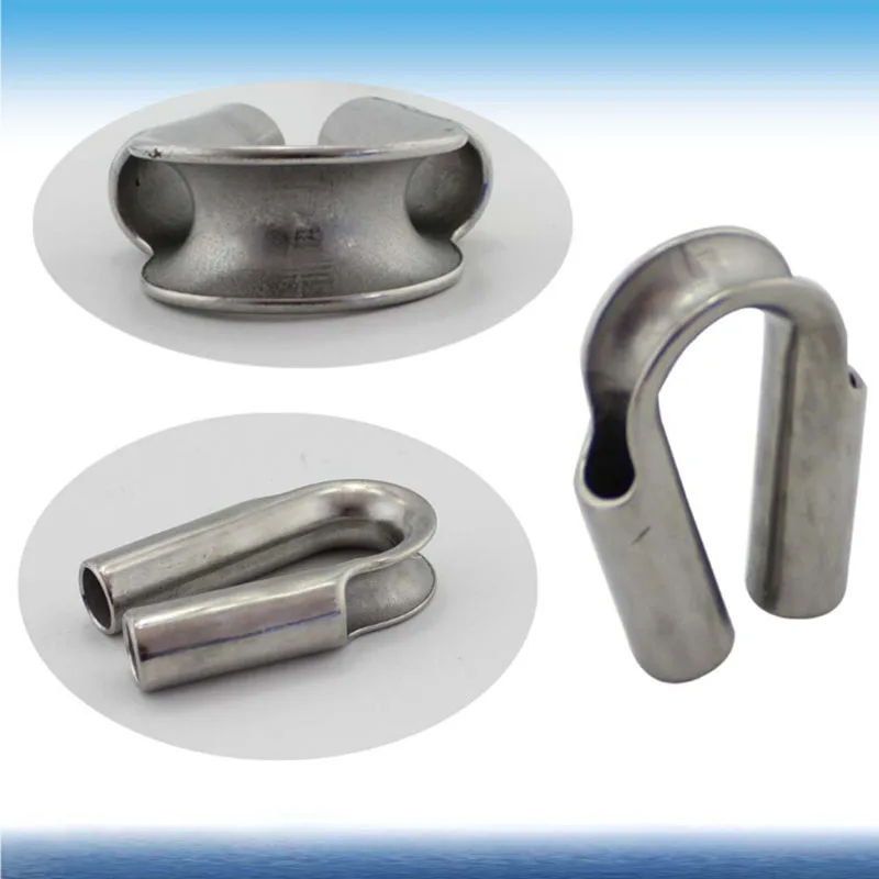 

6/8/10/12/15 mm Stainless Steel 304 Wire Tube Thimble for Winch Wire Rope Silver Cable Wire Rope Thimbles Rigging Hardware